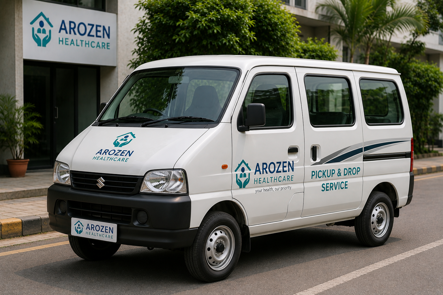 Arozen Healthcare pickup and drop vehicle