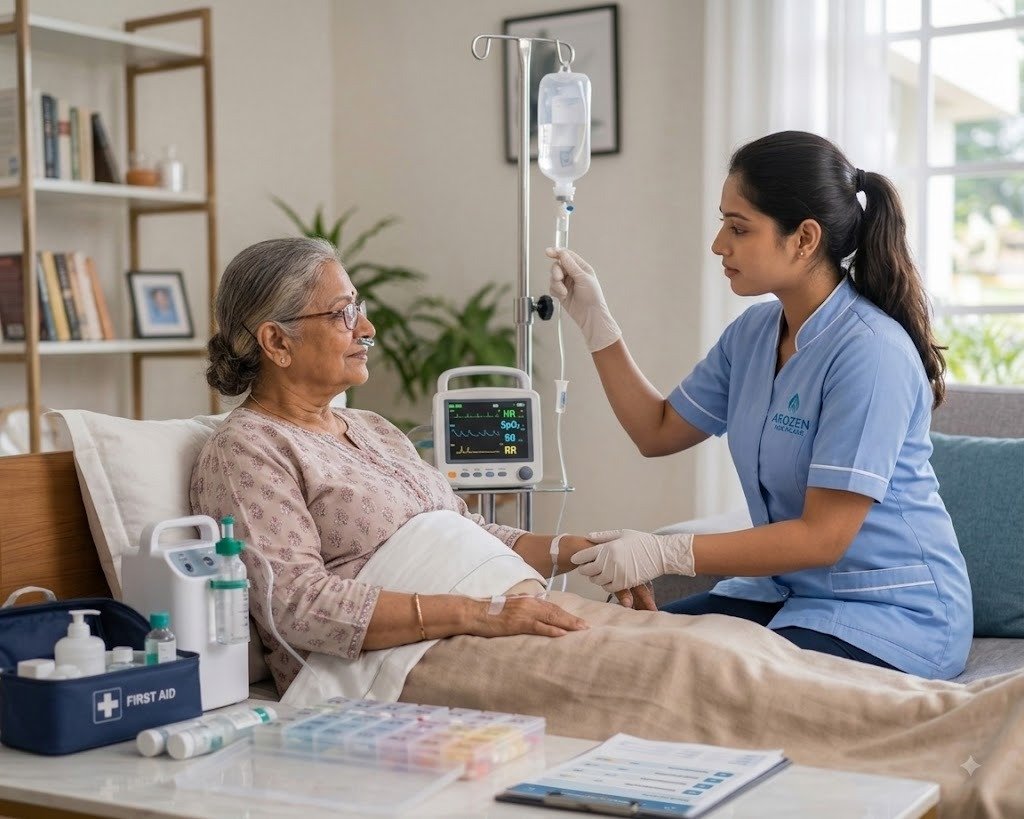 Arozen clinical team providing critical and clinical care at home