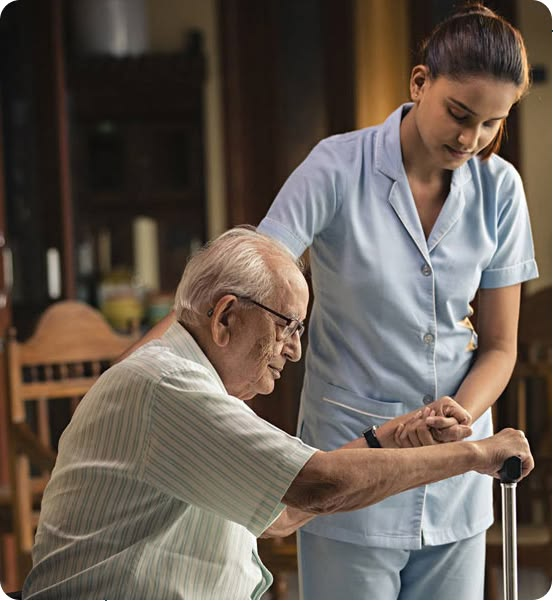 Arozen caregiver providing attentive care throughout the day